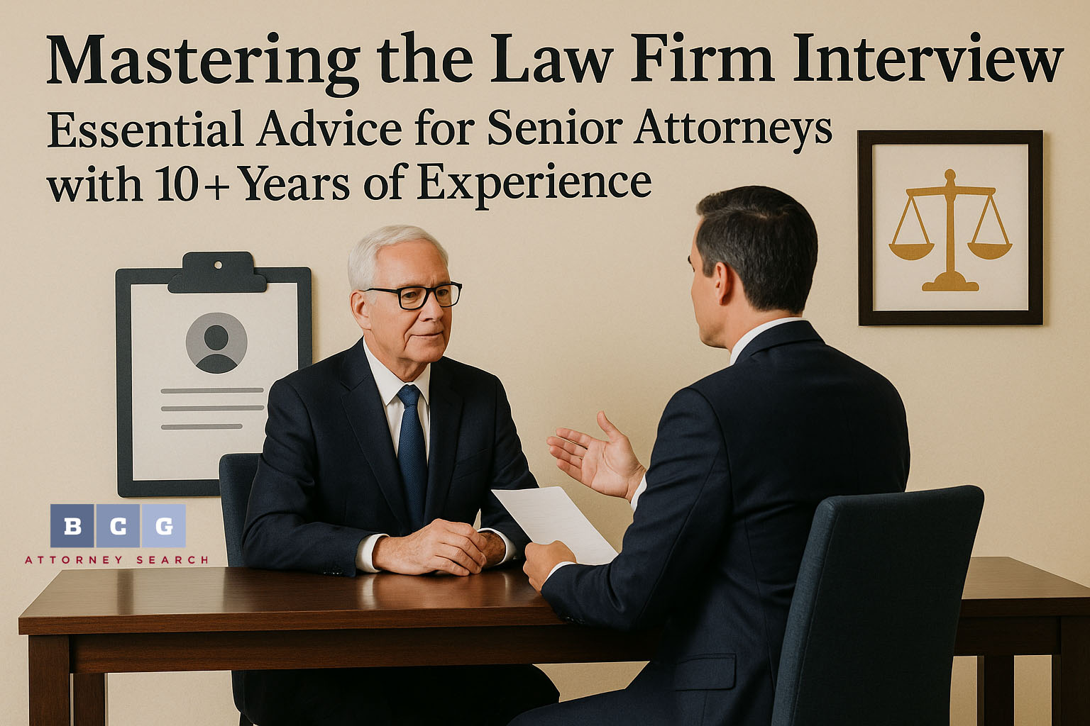 Mastering the Law Firm Interview: Essential Advice for Senior Attorneys Mastering the Law Firm Interview: Essential Advice for Senior Attorneys
