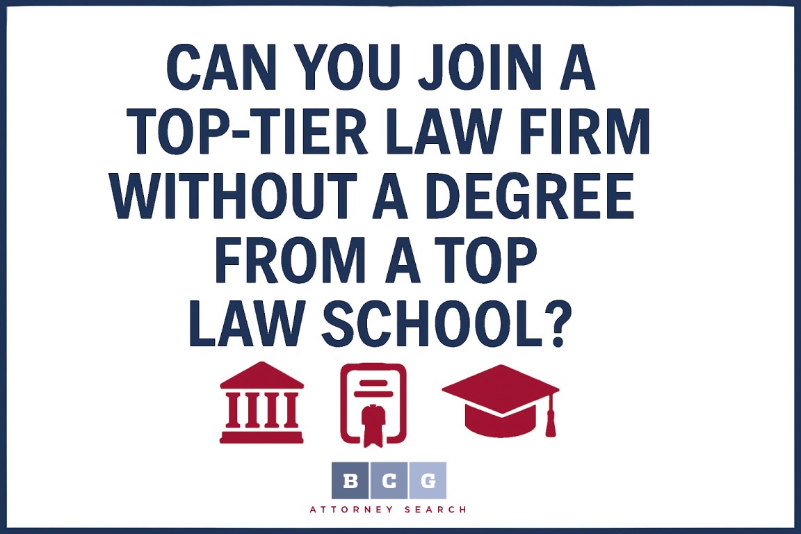 Can You Join a Top-Tier Law Firm Without a Degree From a Top Law School?