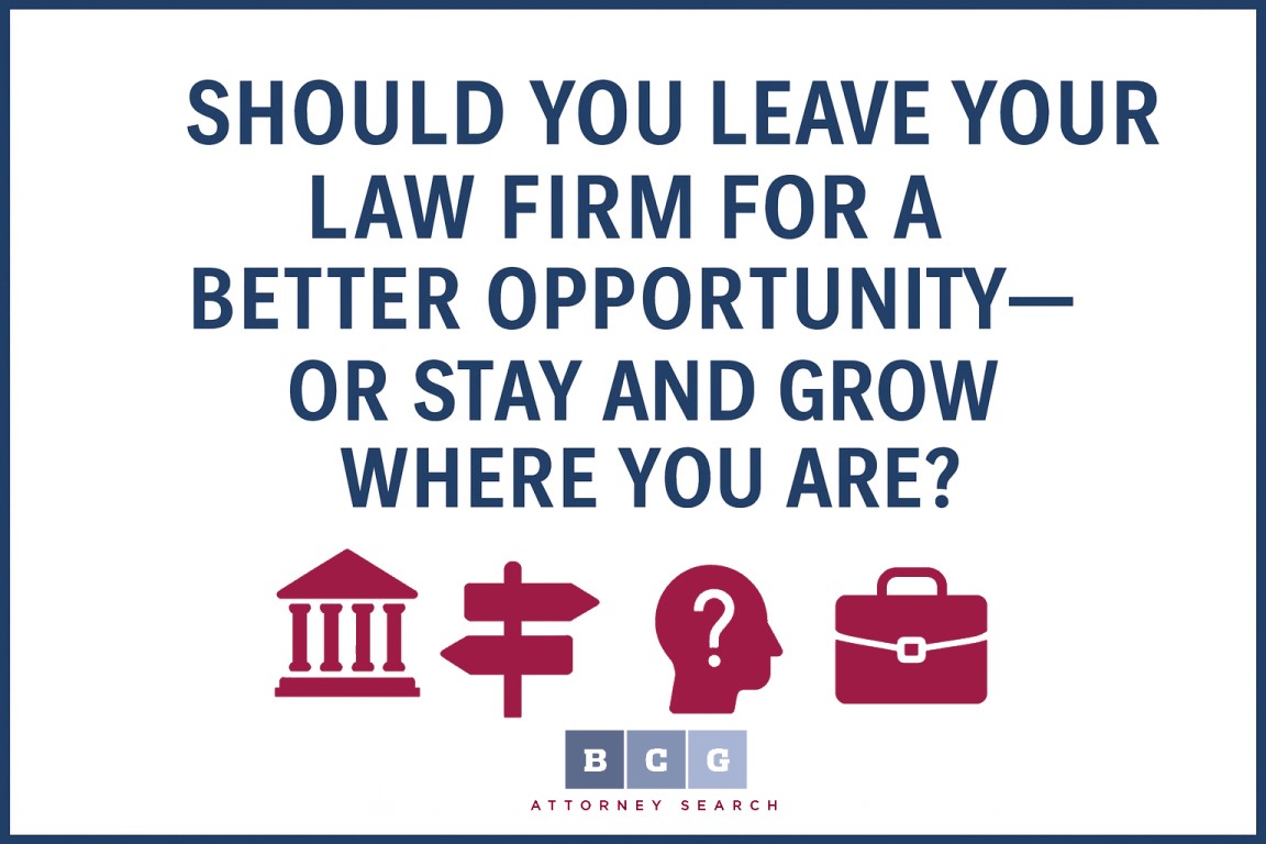 Should You Leave Your Law Firm for a Better Opportunity