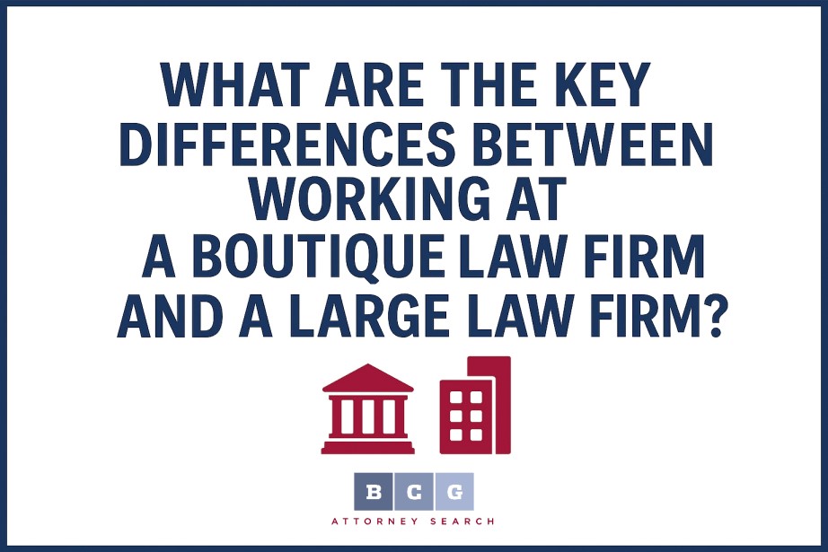 Working at a Boutique Law Firm and a Large Law Firm