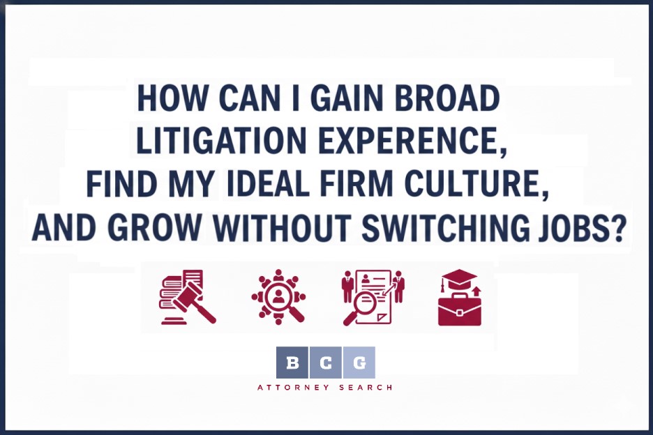 How Can I Gain Broad Litigation Experience, Find My Ideal Firm Culture, and Grow Without Switching Jobs?