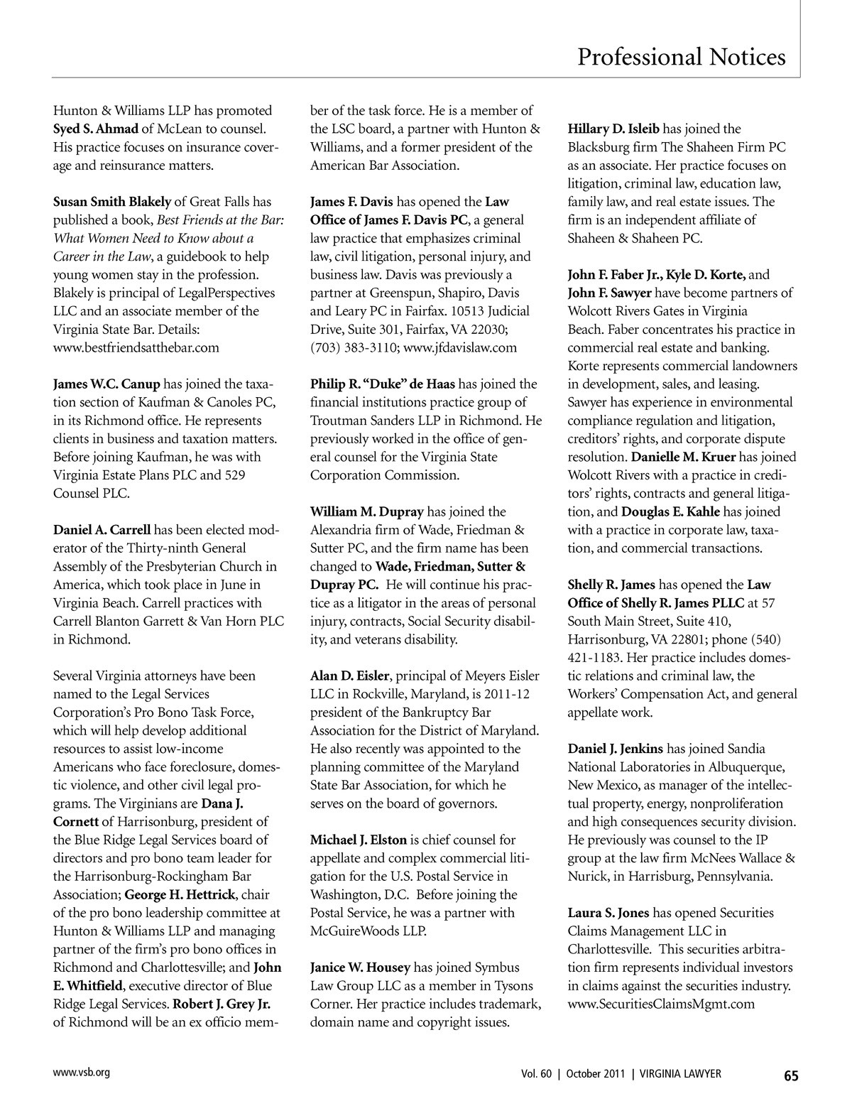 James F. Davis, PC Fairfax,  Office