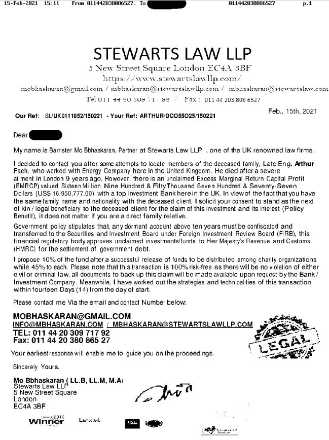 Stewarts Law LLP London, United Kingdom Office