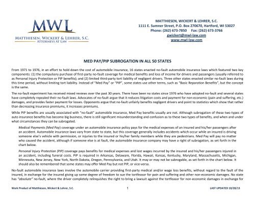 Matthiesen, Wickert & Lehrer, SC Hartford, WI Office