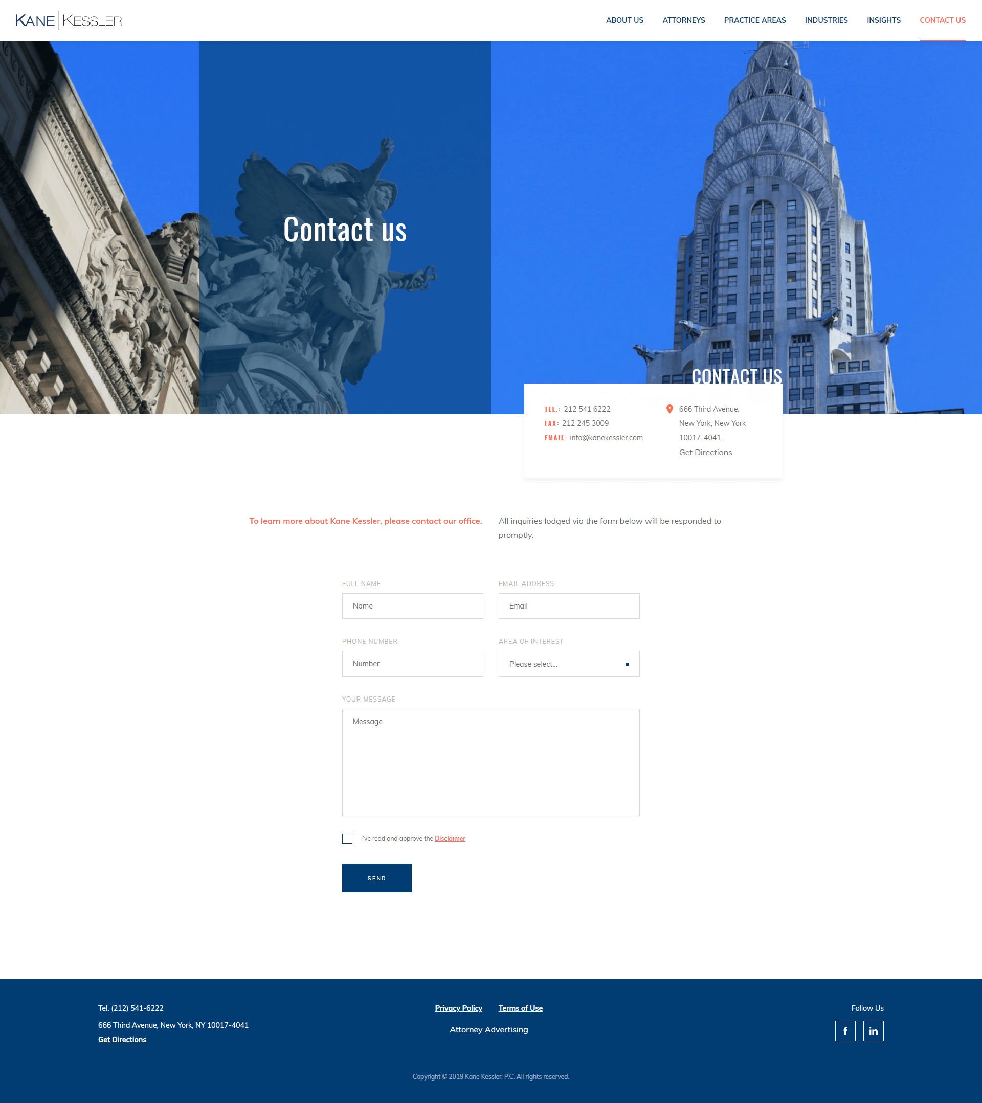 Kane Kessler, P.C New York City, NY Office