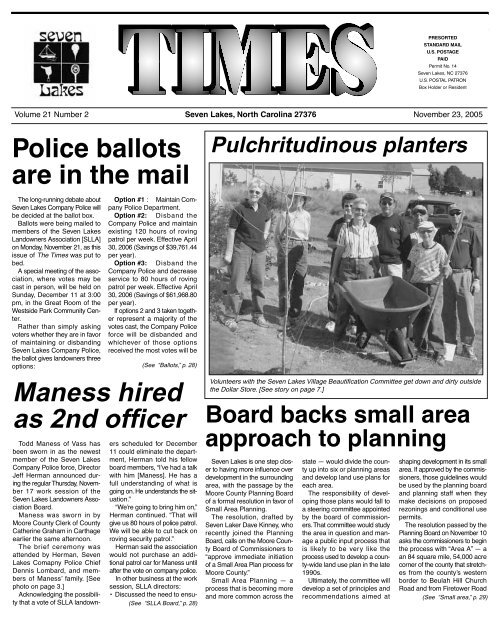 Thomas Walters PLLC West End, NC Office