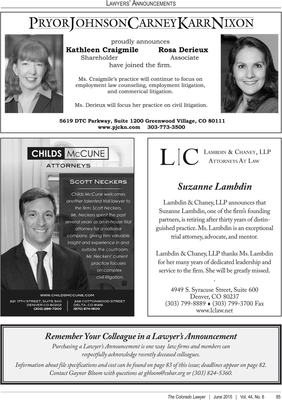 Childs McCune Attorneys Colorado Springs, CO Office