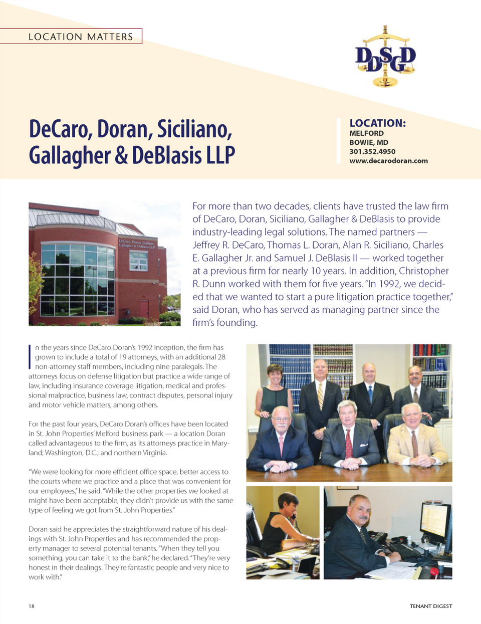DeCaro, Doran, Siciliano, Gallagher & DeBlasis, LLP  Office