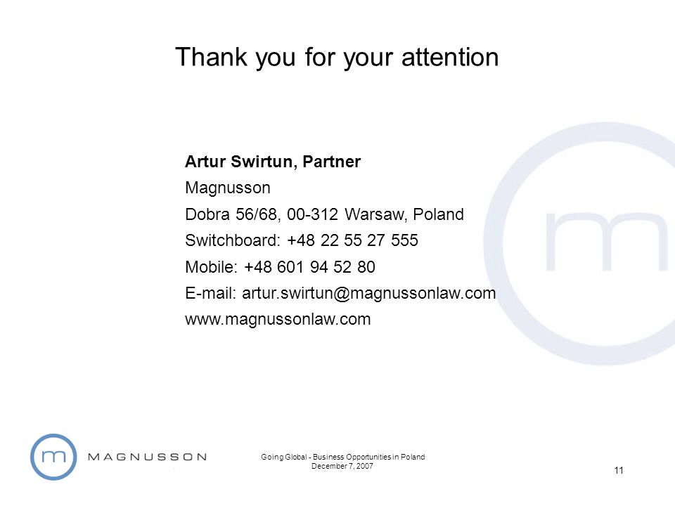 Magnusson Warsaw, Poland Office