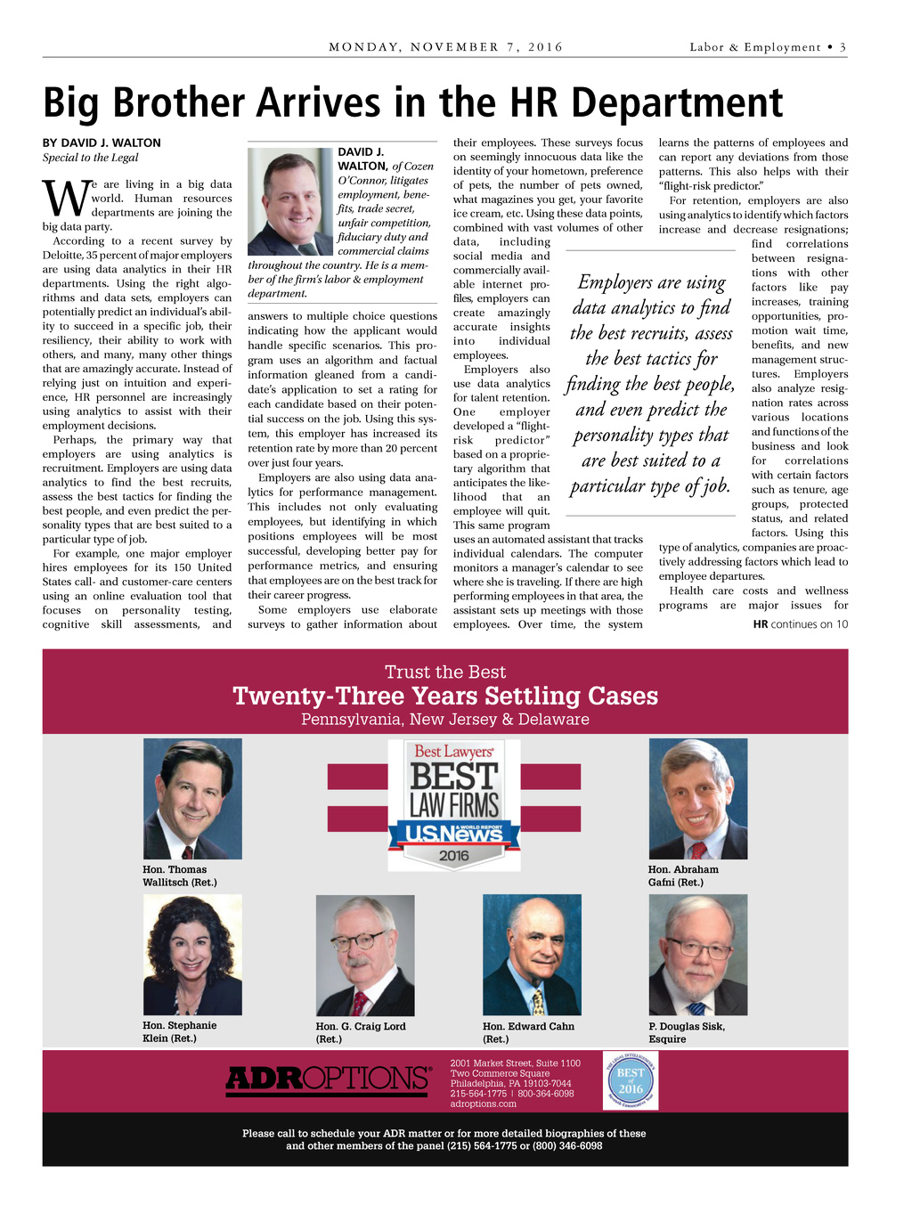 ADR Options, Inc Philadelphia,  Office