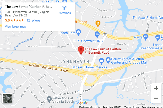The Law Firm of Carlton F. Bennett, P.L.L.C Virginia Beach, VA Office