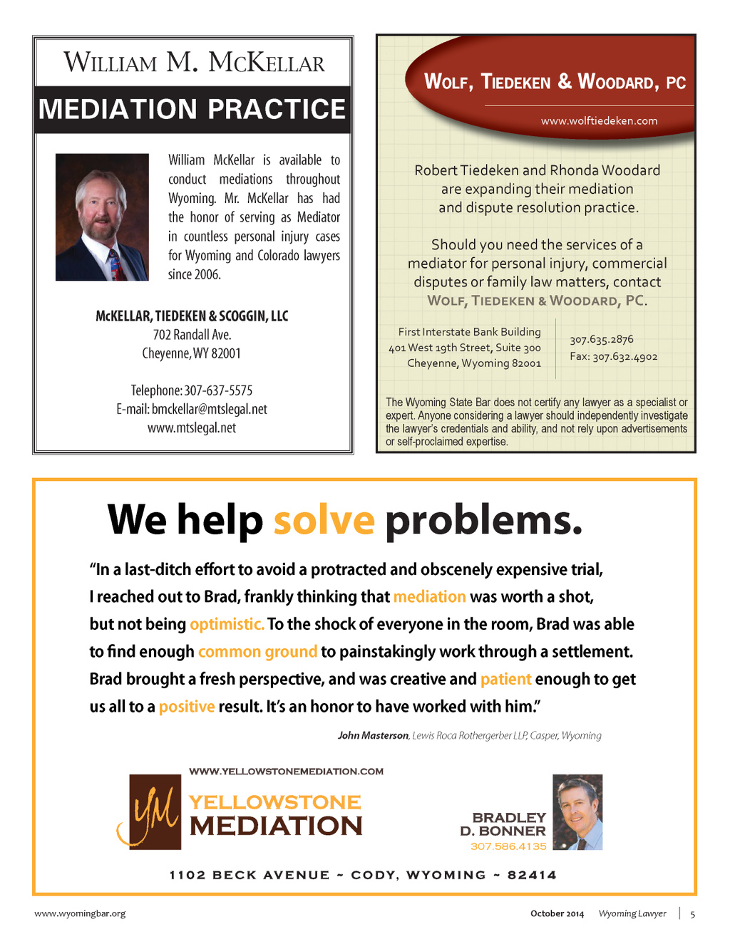 Wolf, Tiedeken & Woodard, PC Cheyenne, WY Office