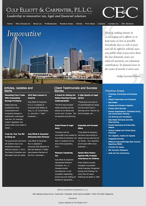 Culp Elliott & Carpenter PLLC Charlotte, NC Office