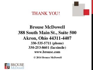 Brouse McDowell Akron, OH Office
