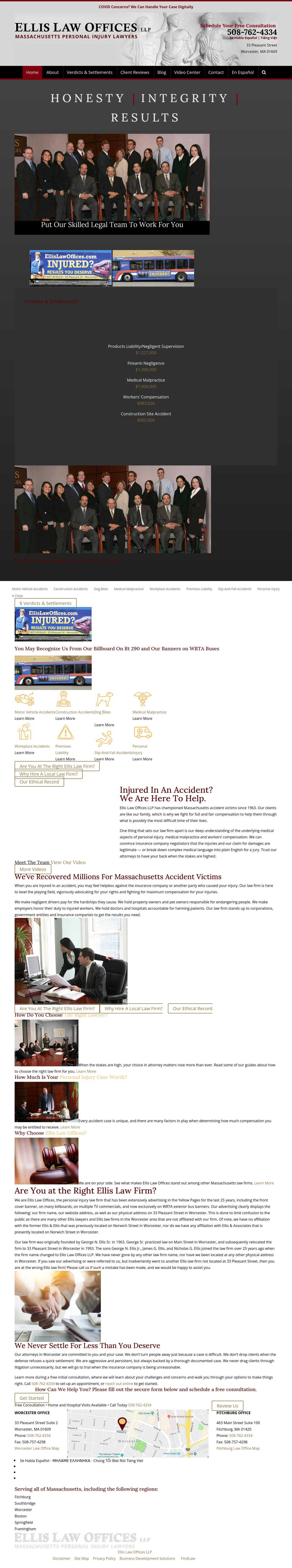 Ellis Law Offices LLP Worcester,  Office