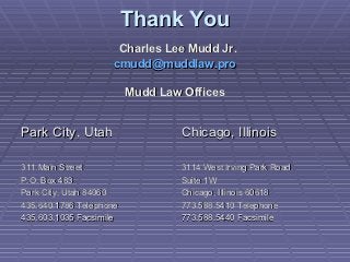 Mudd Law Park City, UT Office