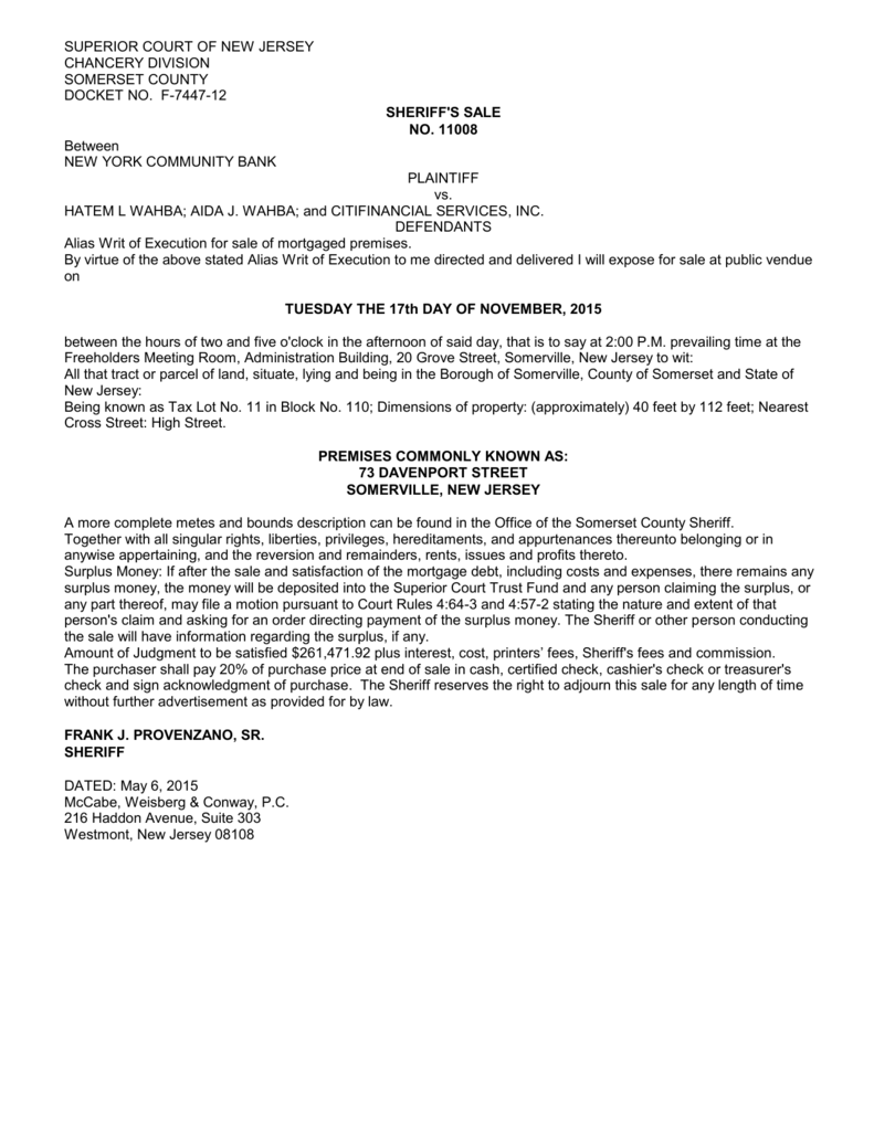 Mccabe, Weisberg & Conway, P.C Westmont, NJ Office