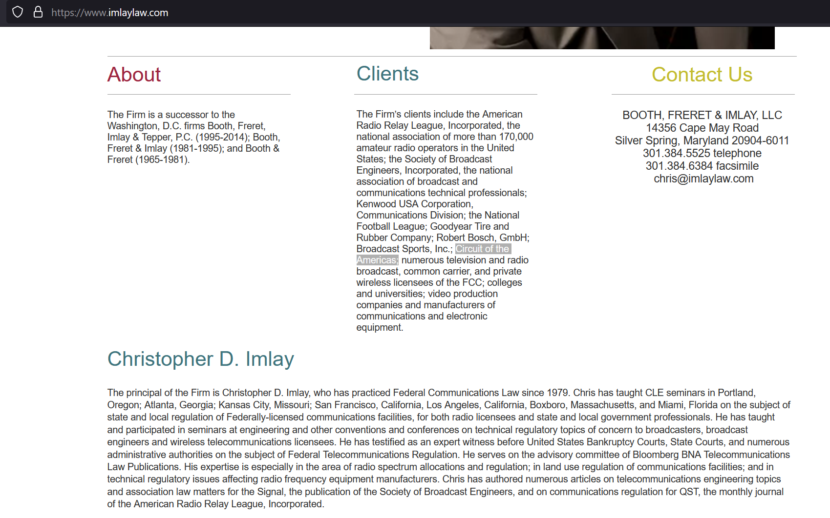 Booth, Freret & Imlay, LLC Silver Spring,  Office