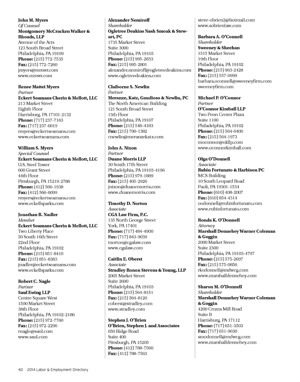 O'Connor Kimball LLP Philadelphia,  Office