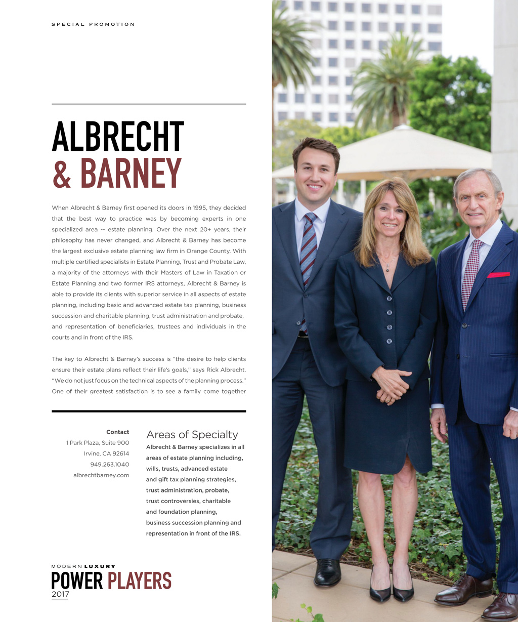 Albrecht & Barney, Attorneys At Law Irvine, CA Office