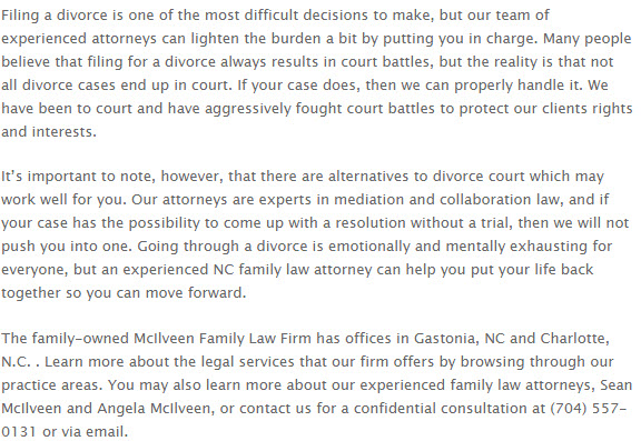 McIlveen Family Law Firm Gastonia,  Office