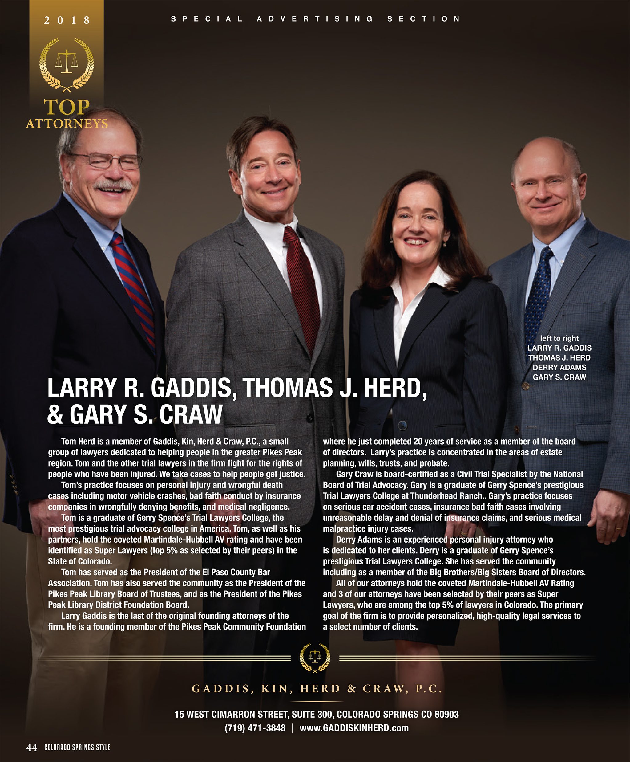 Gaddis, Kin, Herd & Craw P.C Colorado Springs, CO Office