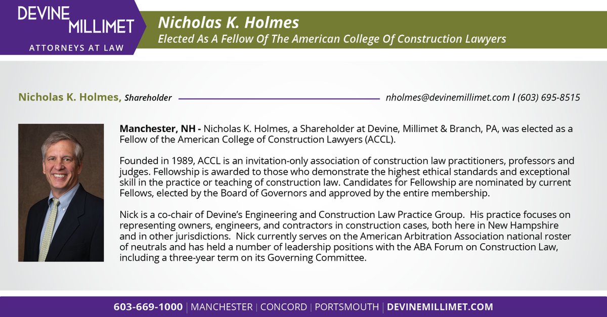 Devine, Millimet & Branch, Professional Association Manchester, NH Office