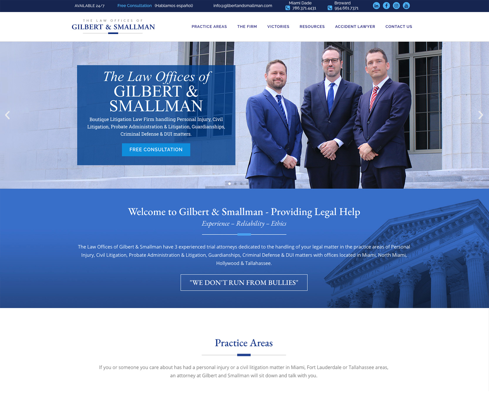 The Law Offices of Gilbert & Smallman Miami, FL Office