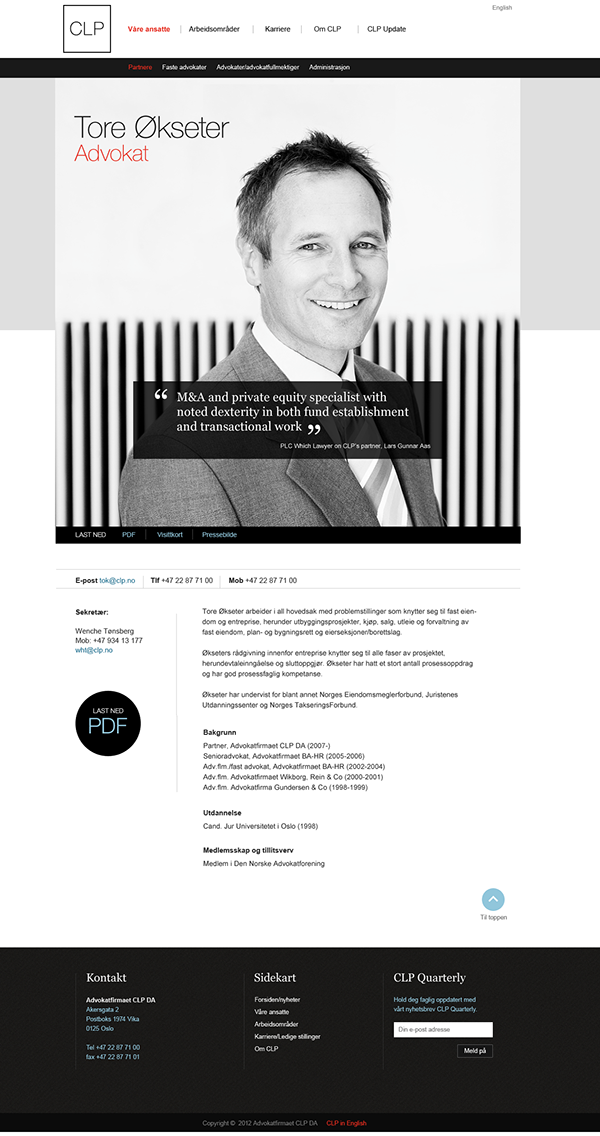Advokatfirmaet CLP DA Oslo, Norway Office