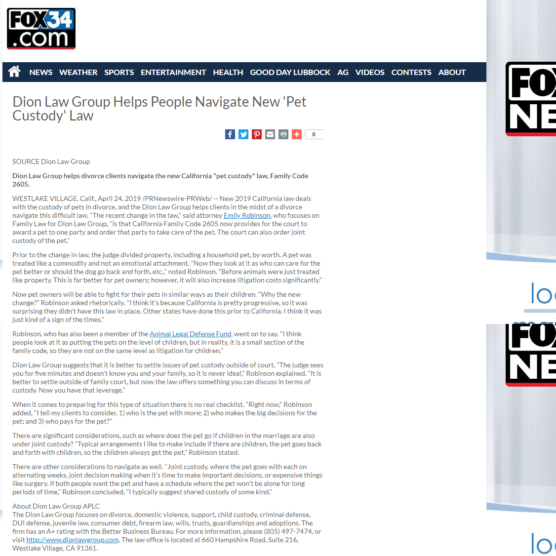 Dion Law Group, APLC Westlake Village,  Office