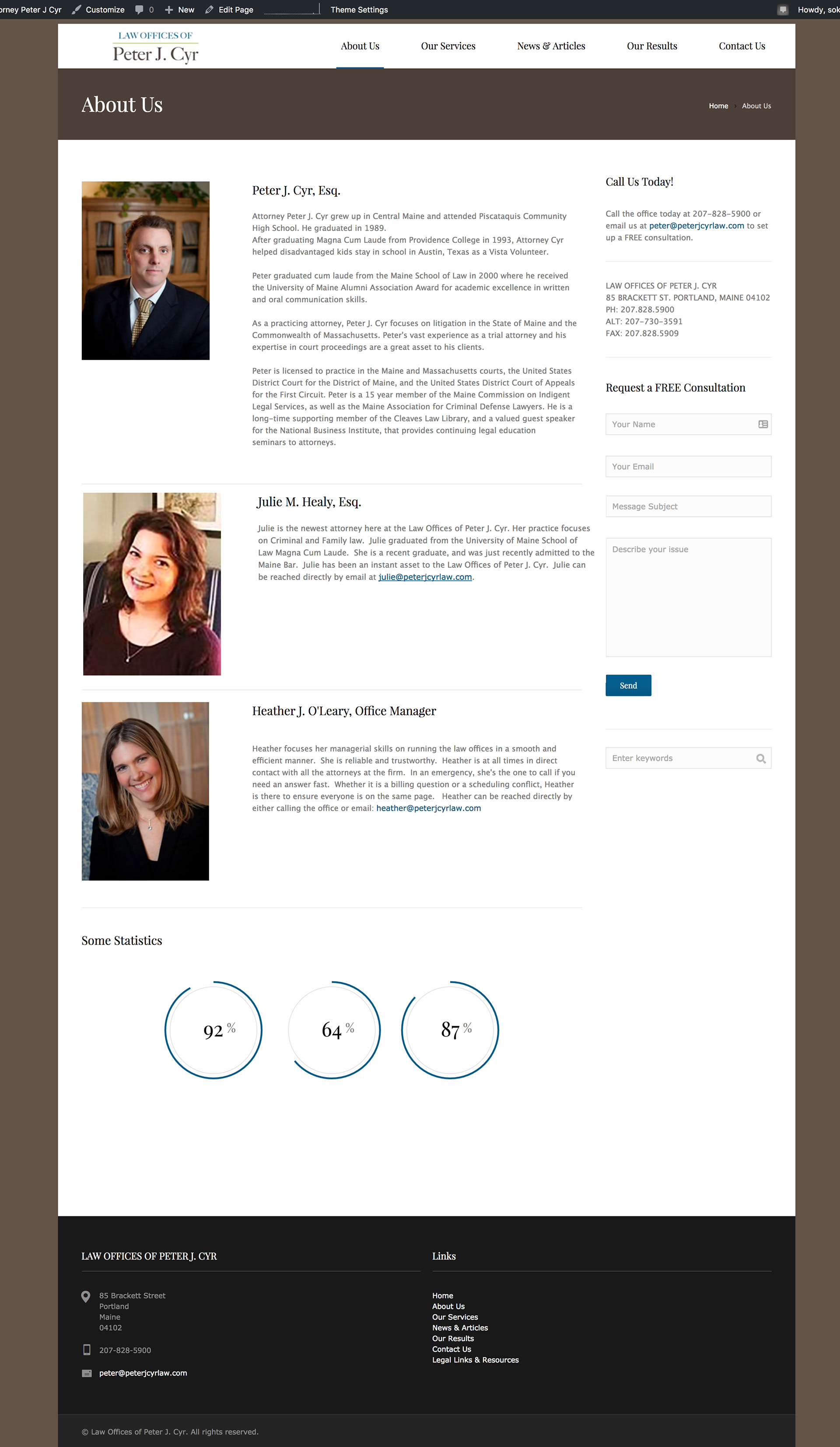 Law Offices of Peter J. Cyr Portland,  Office