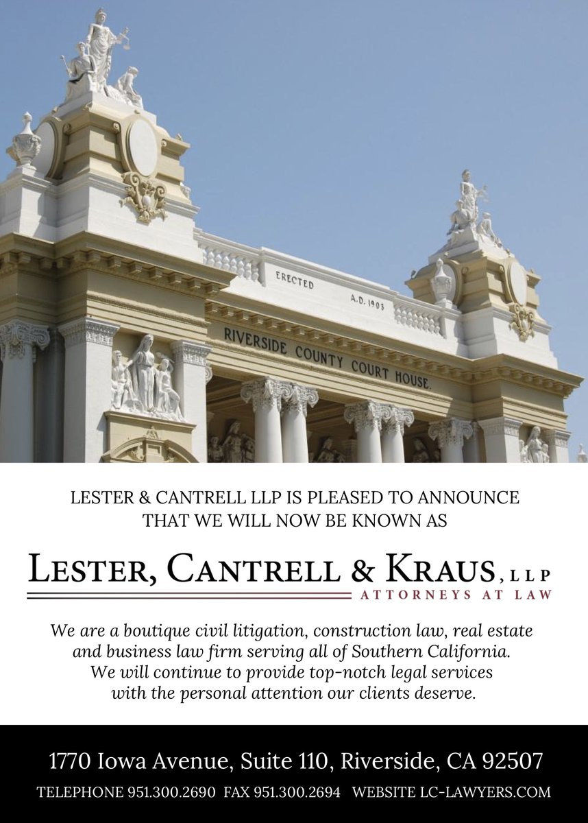 Lester, Cantrell & Kraus, LLP Riverside,  Office