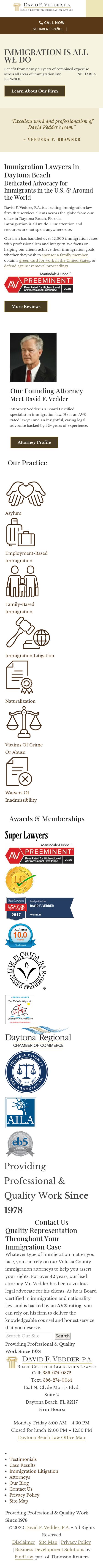 David F. Vedder, P.A Daytona Beach, FL Office