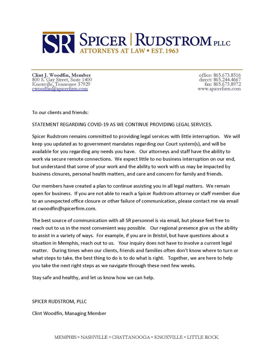 Spicer Rudstrom PLLC Knoxville, TN Office