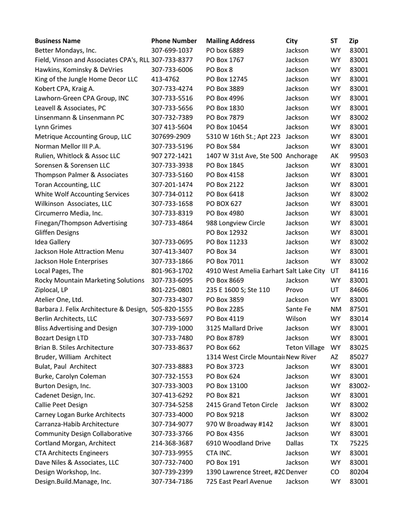 Long Reimer Winegar LLP Evanston, WY Office