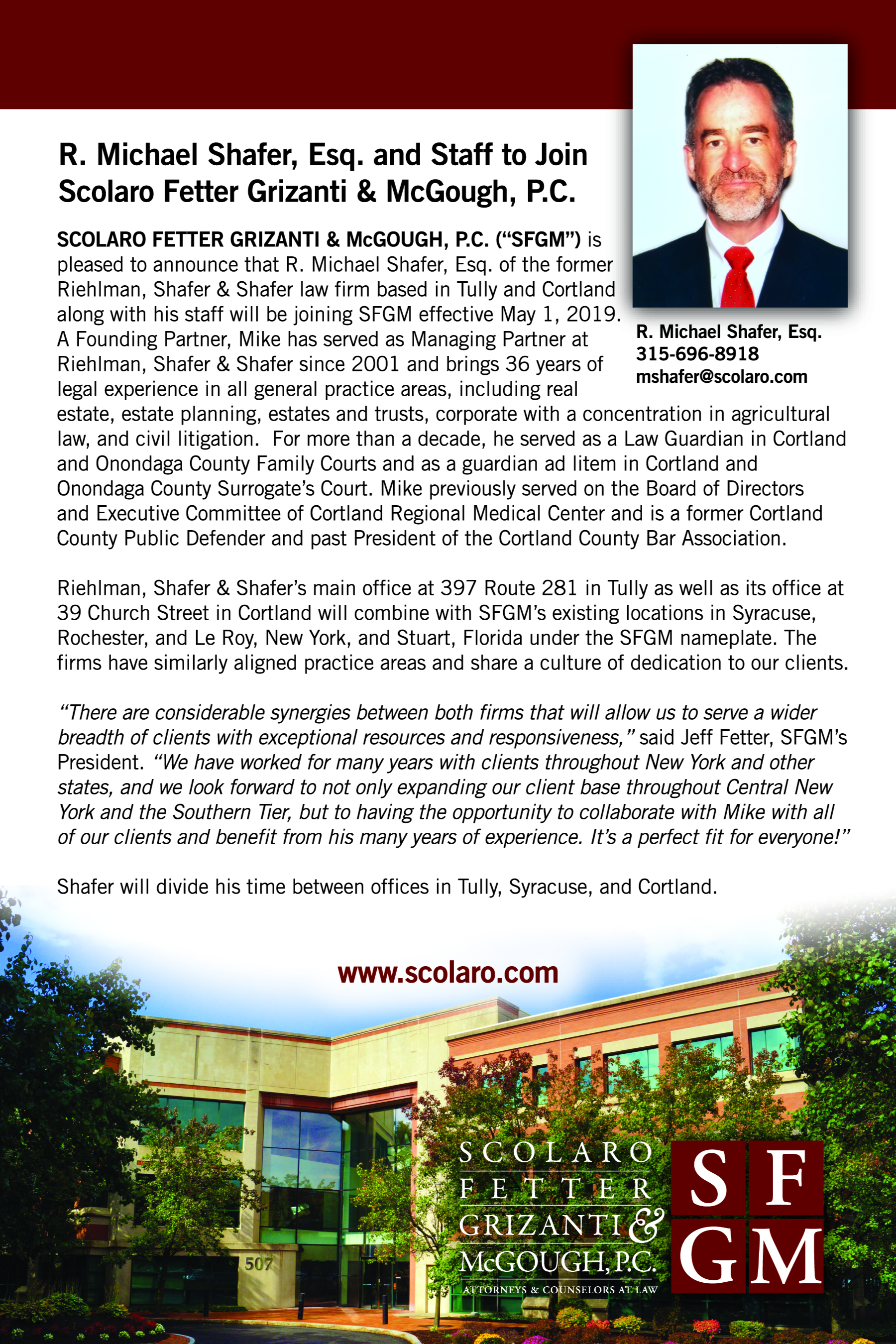 Scolaro Fetter Grizanti & McGough, P.C Rochester, NY Office