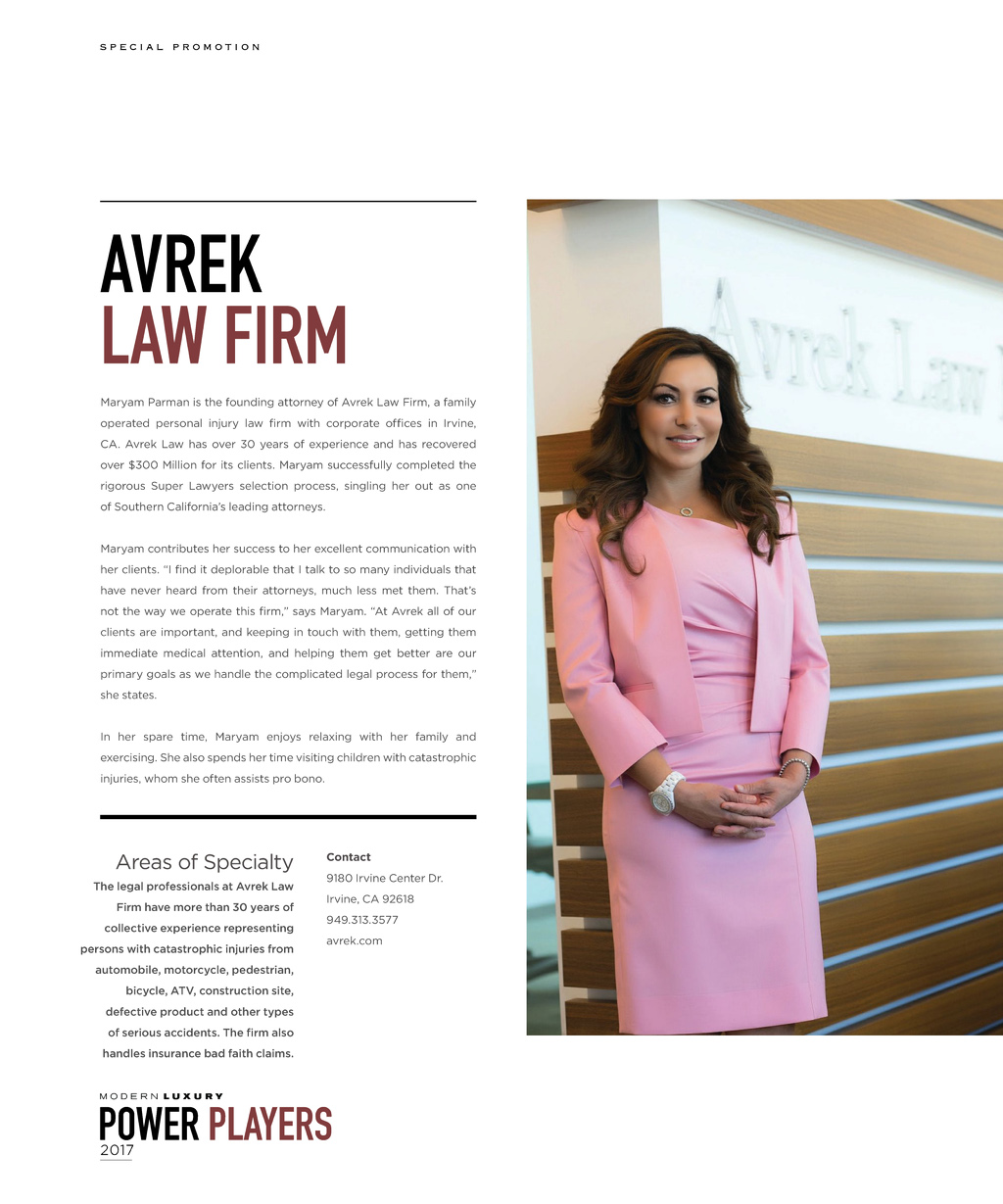 Avrek Law Firm Irvine, CA Office