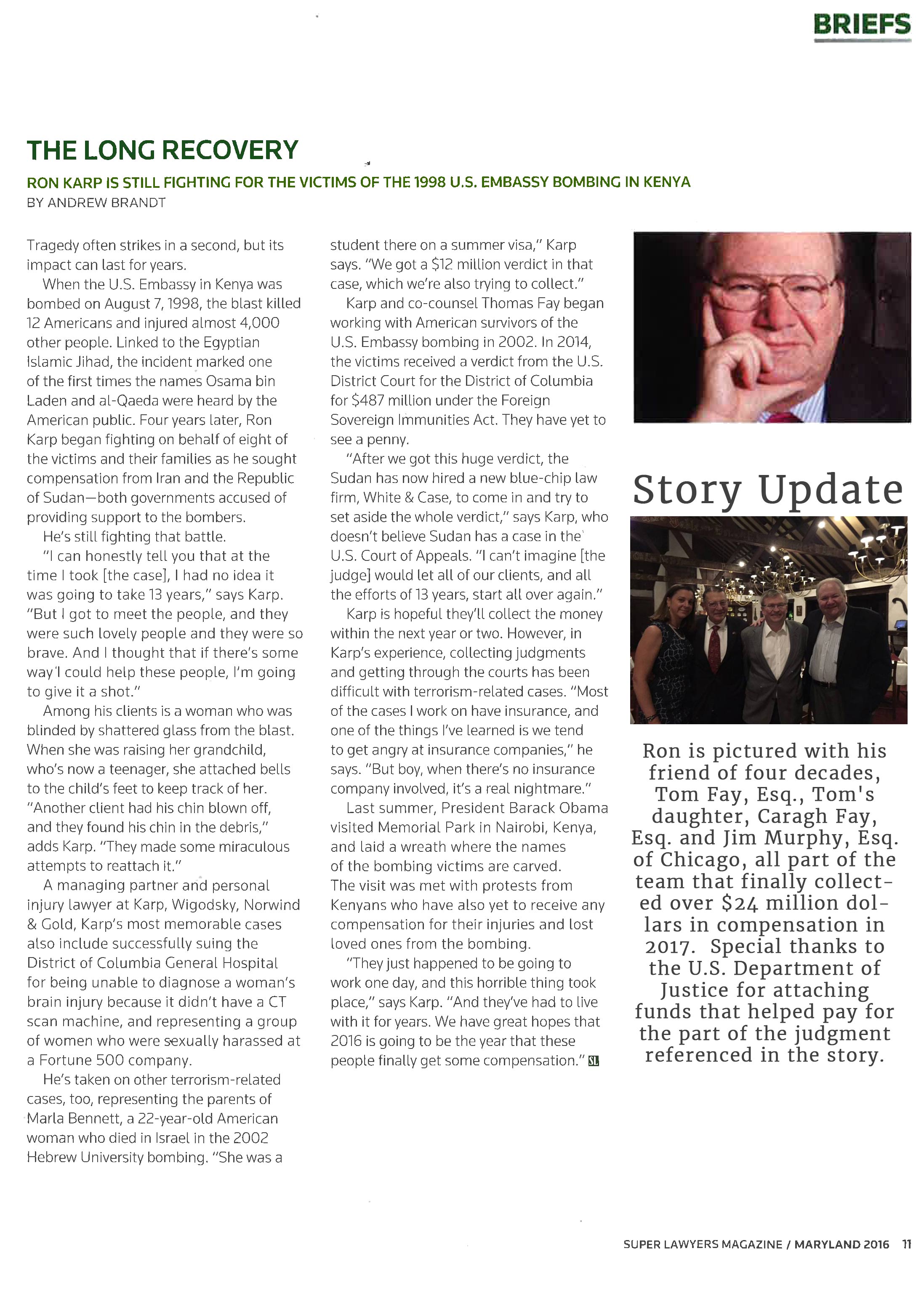 Karp, Wigodsky, Norwind, & Gold, P.A Washington,  Office