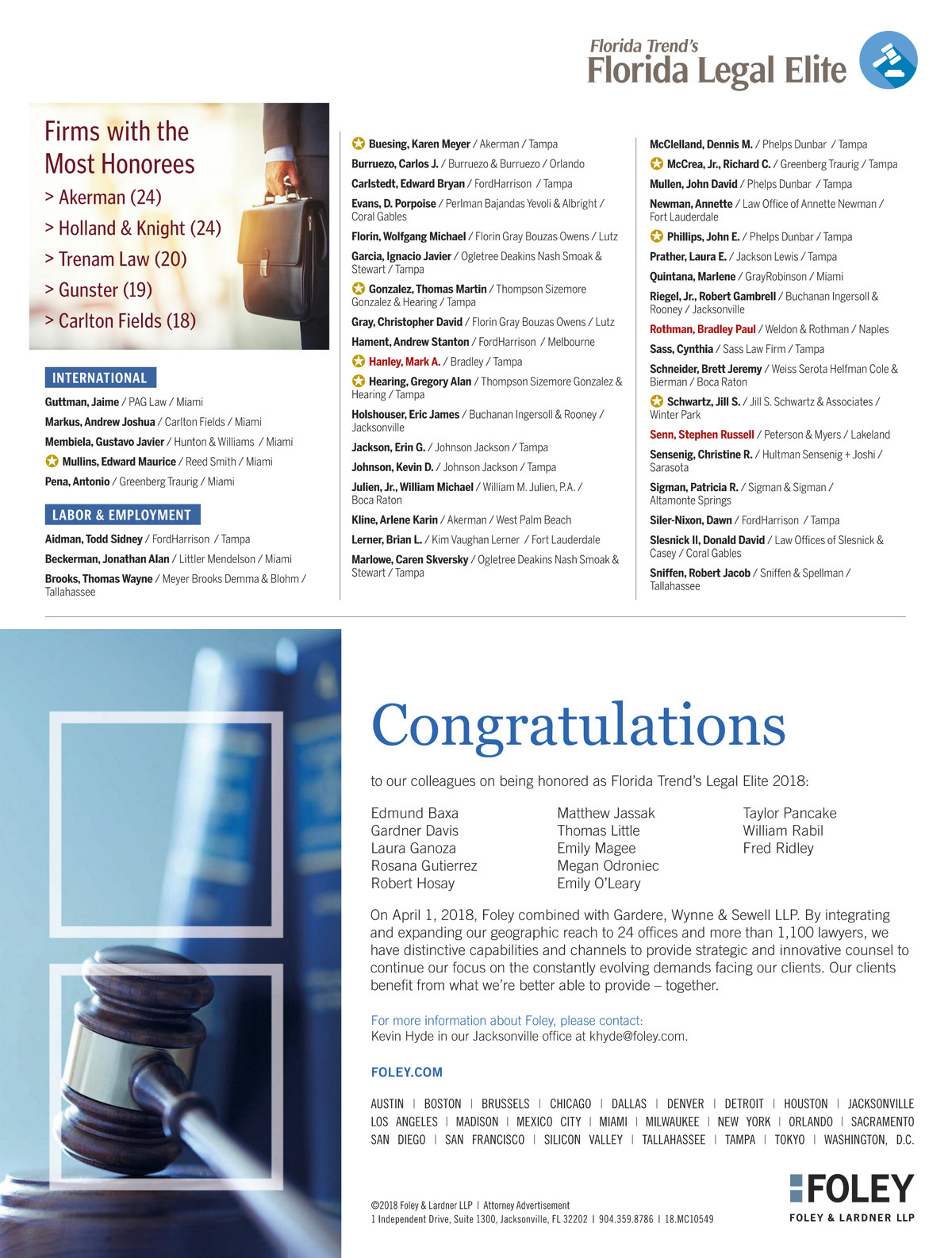 BARTLETT, LOEB, HINDS & THOMPSON, PLLC Tampa, FL Office