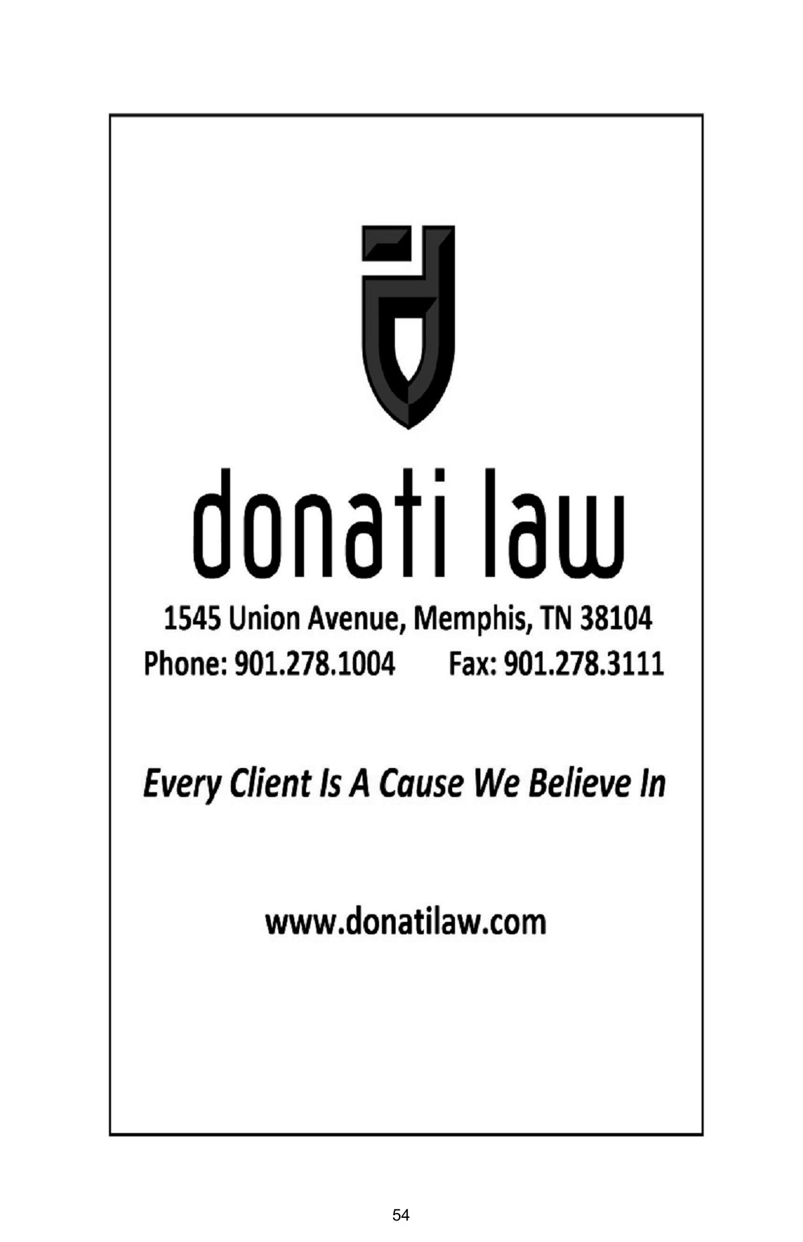 Donati Law, PLLC Memphis, TN Office