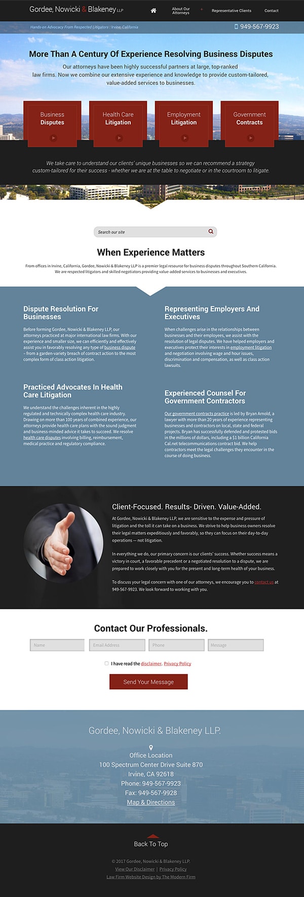 Gordee, Nowicki & Blakeney LLP Irvine, CA Office
