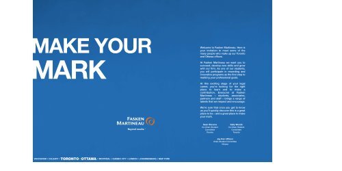 Fasken Martineau DuMoulin LLP Quebec, Canada Office