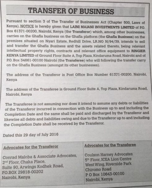 Coulson Harney Nairobi, Kenya Office