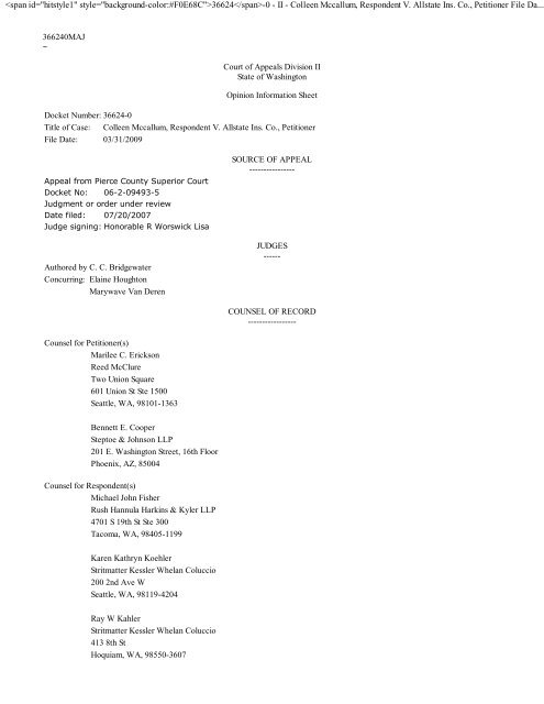 Reed McClure Seattle, WA Office