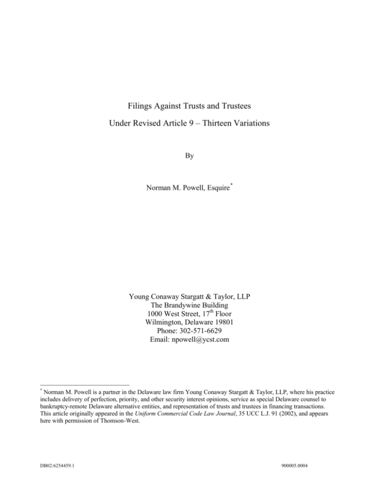 Young Conaway Stargatt & Taylor LLP Wilmington, DE Office