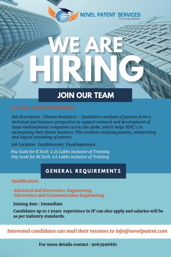 Novel Patent Services Visakhapatnam, India Office