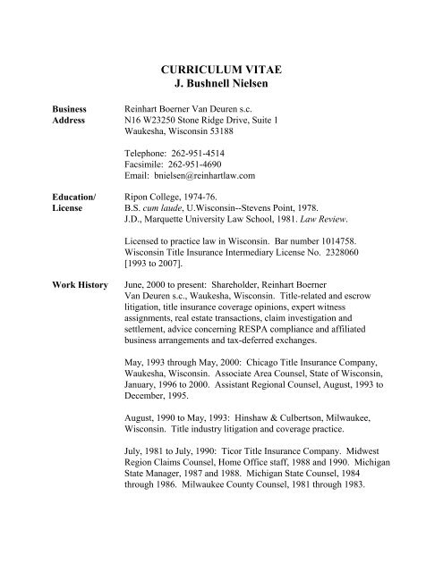 Reinhart Boerner Van Deuren s.c Waukesha, WI Office