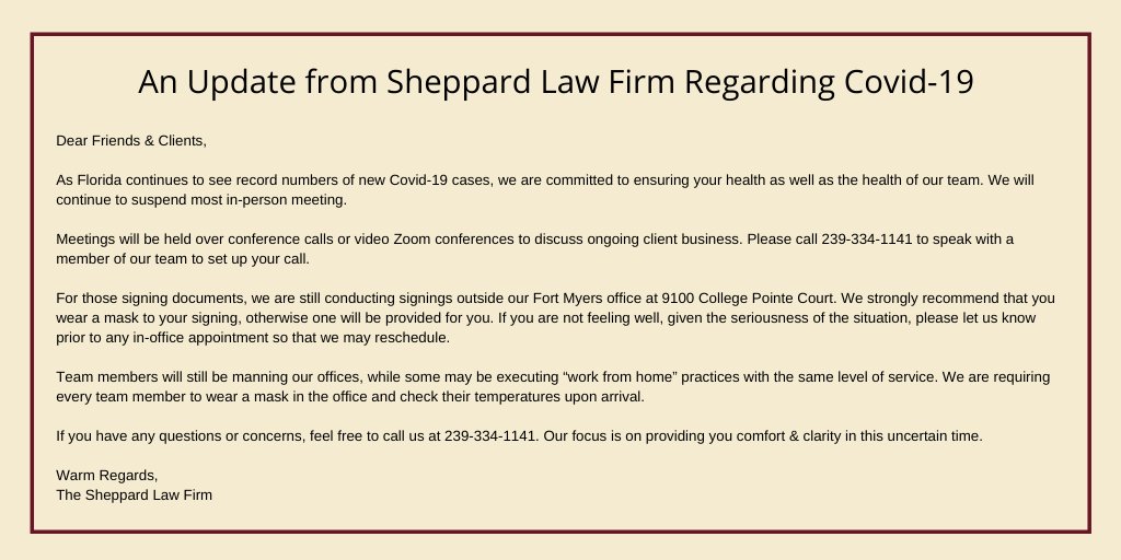 Sheppard Law Firm Fort Myers, FL Office