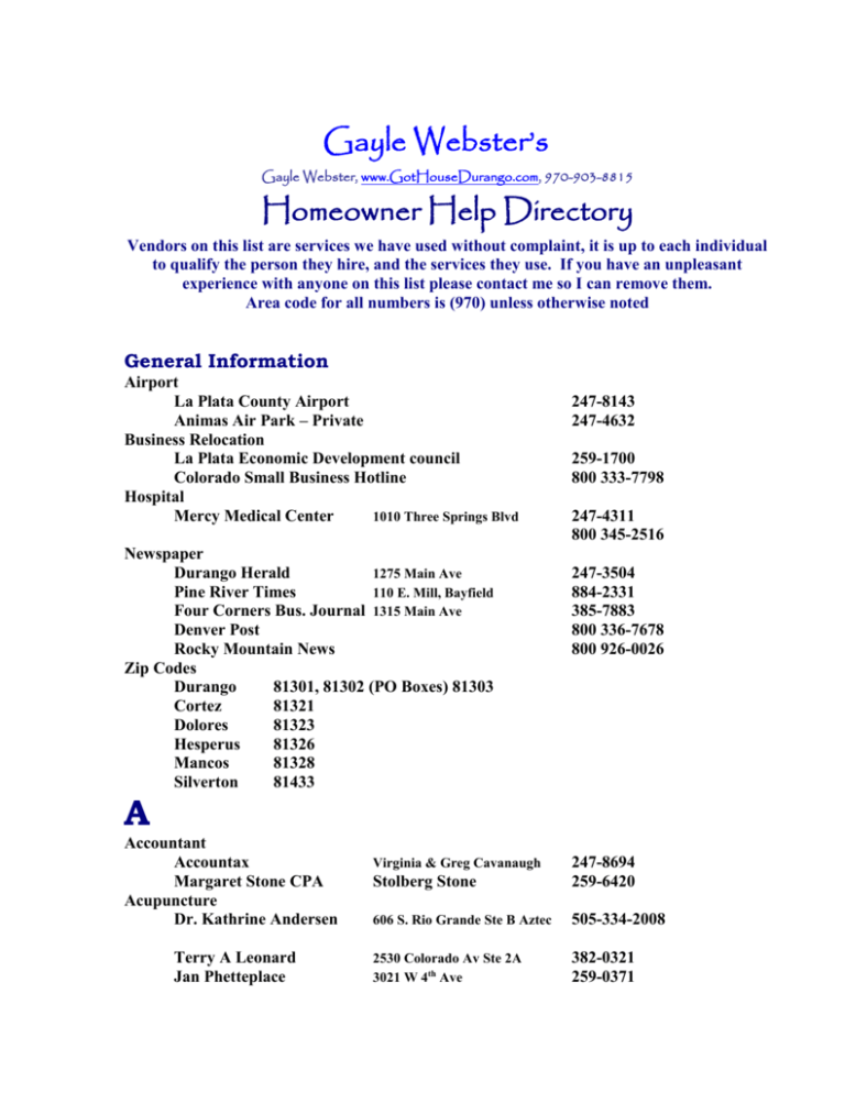 Michael McLachlan Durango, CO Office