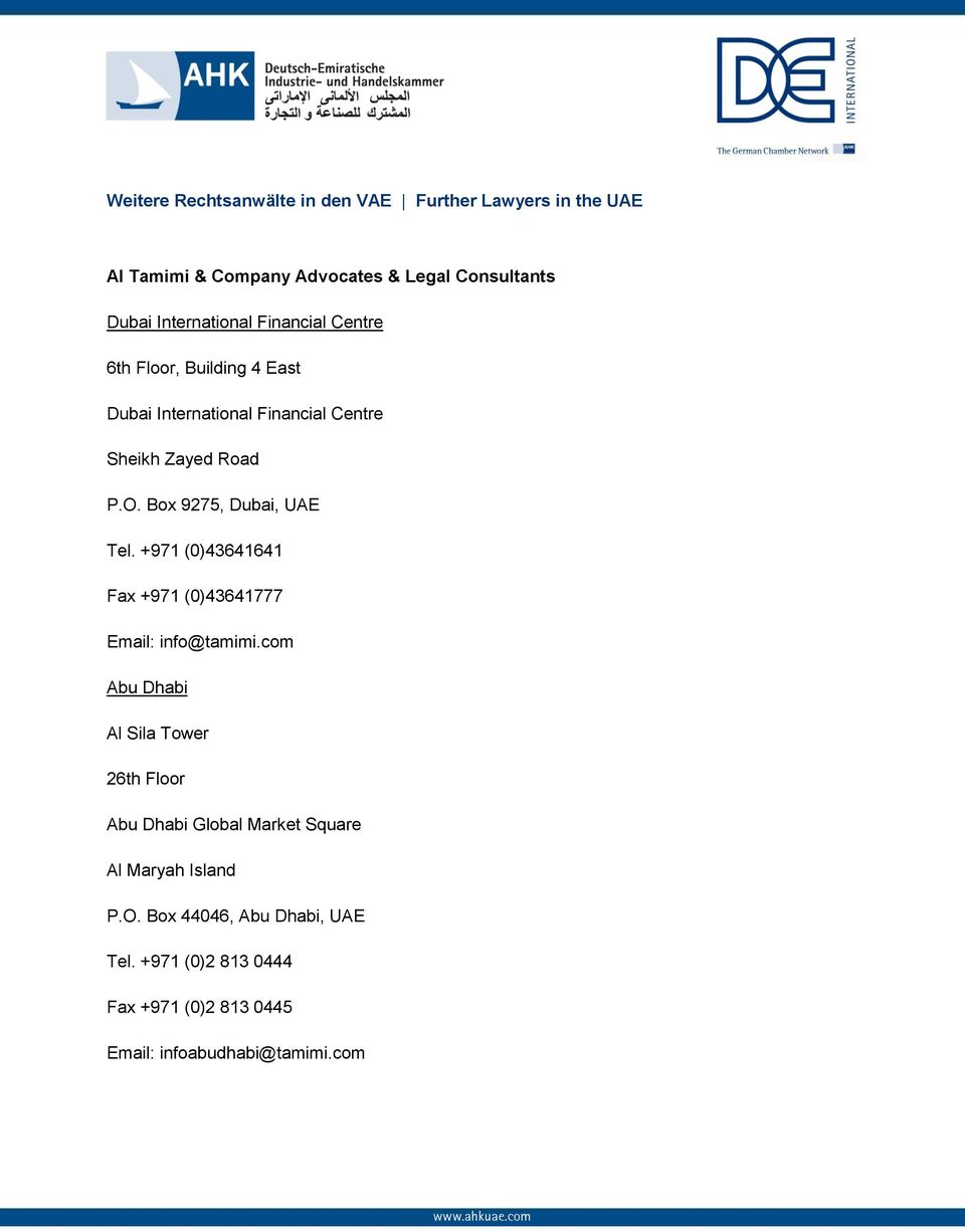 Taylor Wessing Dubai, United Arab Emirates Office